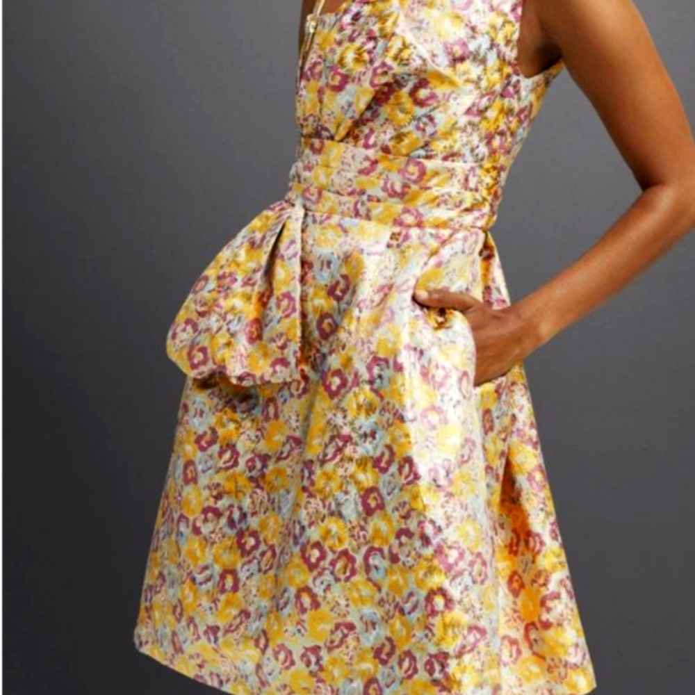 Zac Posen for Target floral metallic brocade cocktail dress - Picture 2 of 6